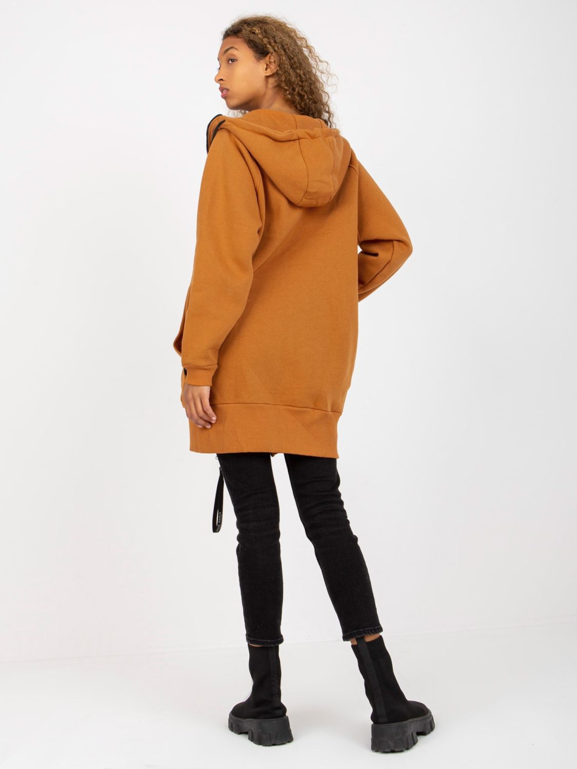 Světle hnědá mikina s kapsami RUE PARIS