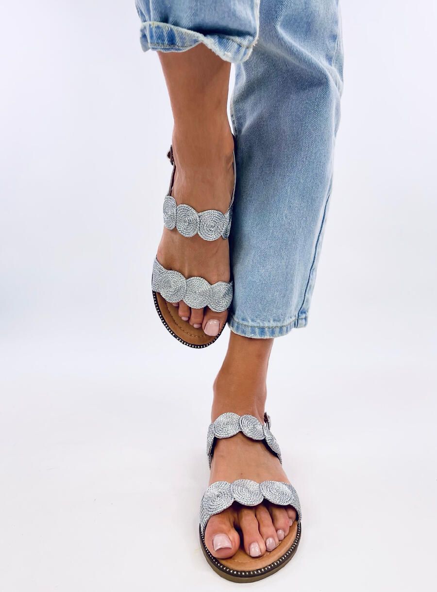 Letní sandály ATHENA stříbrné
