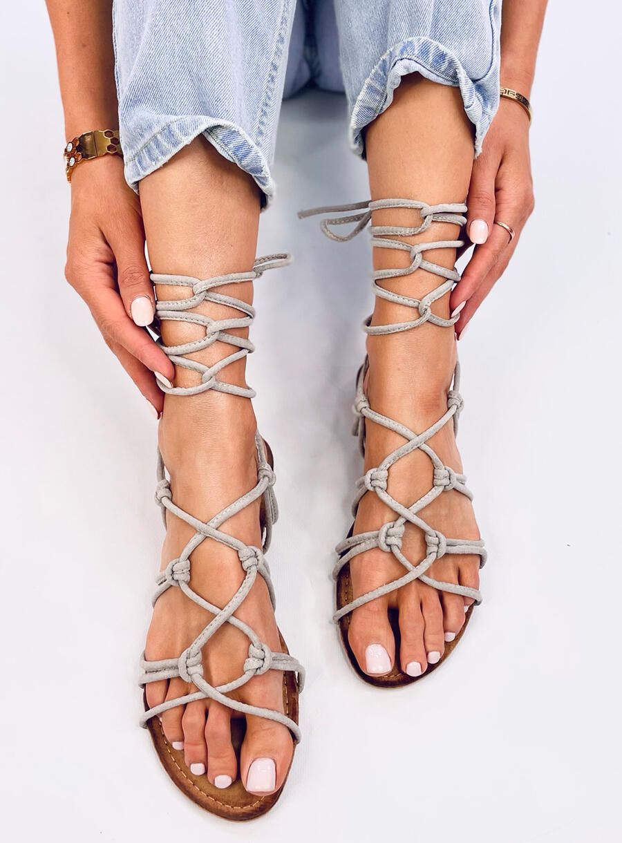 Sandály - gladiátorky šedé