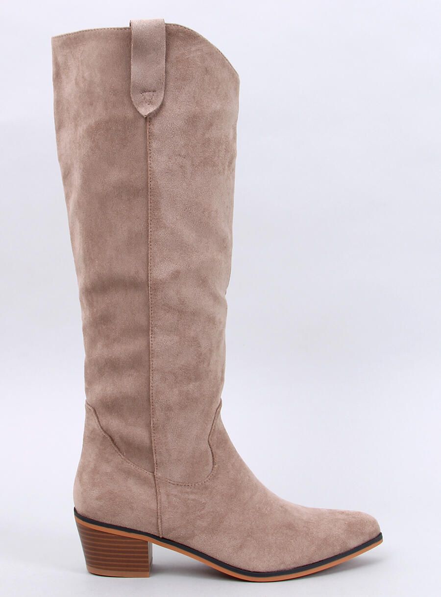 Hnědé semišové kozačky TAYLOR