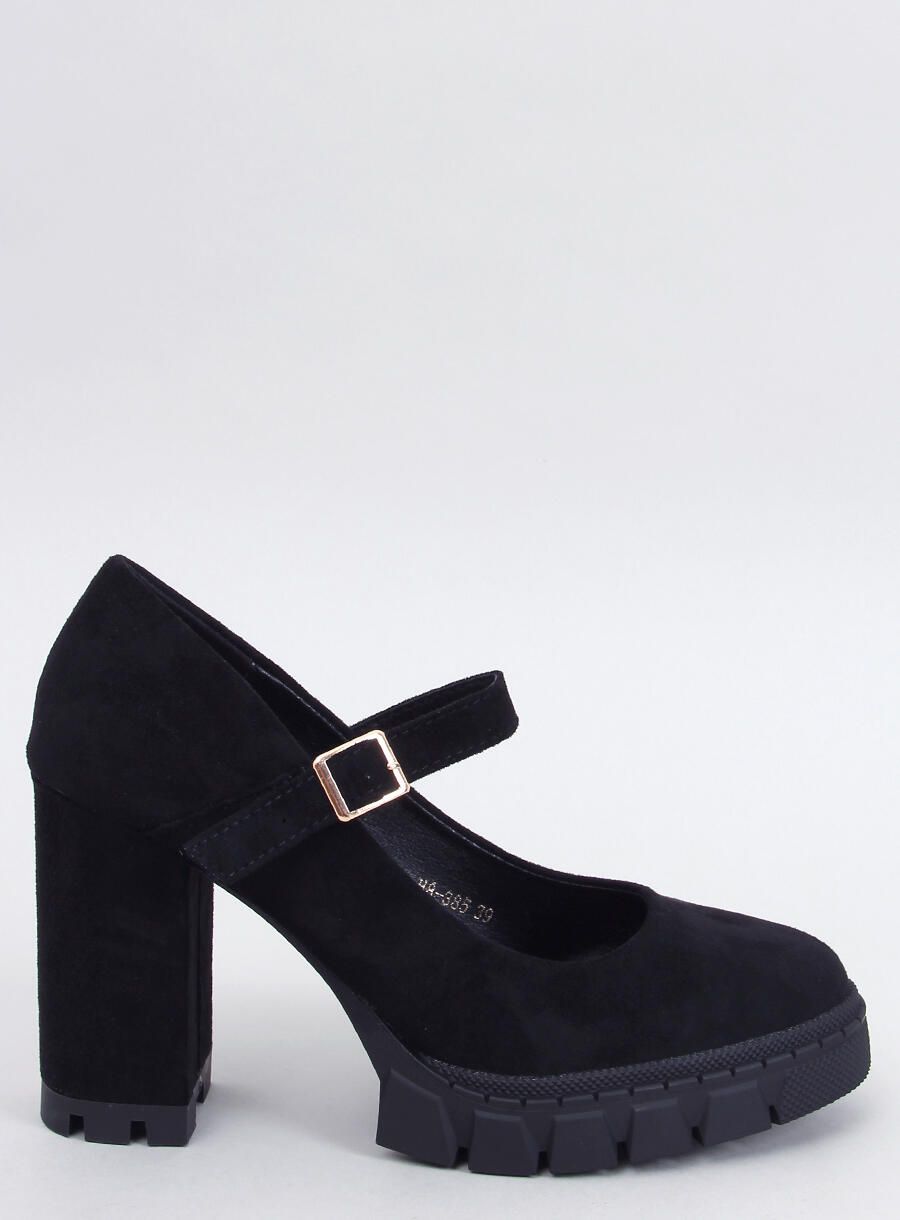 Lodičky s řemínkem na platformě černé