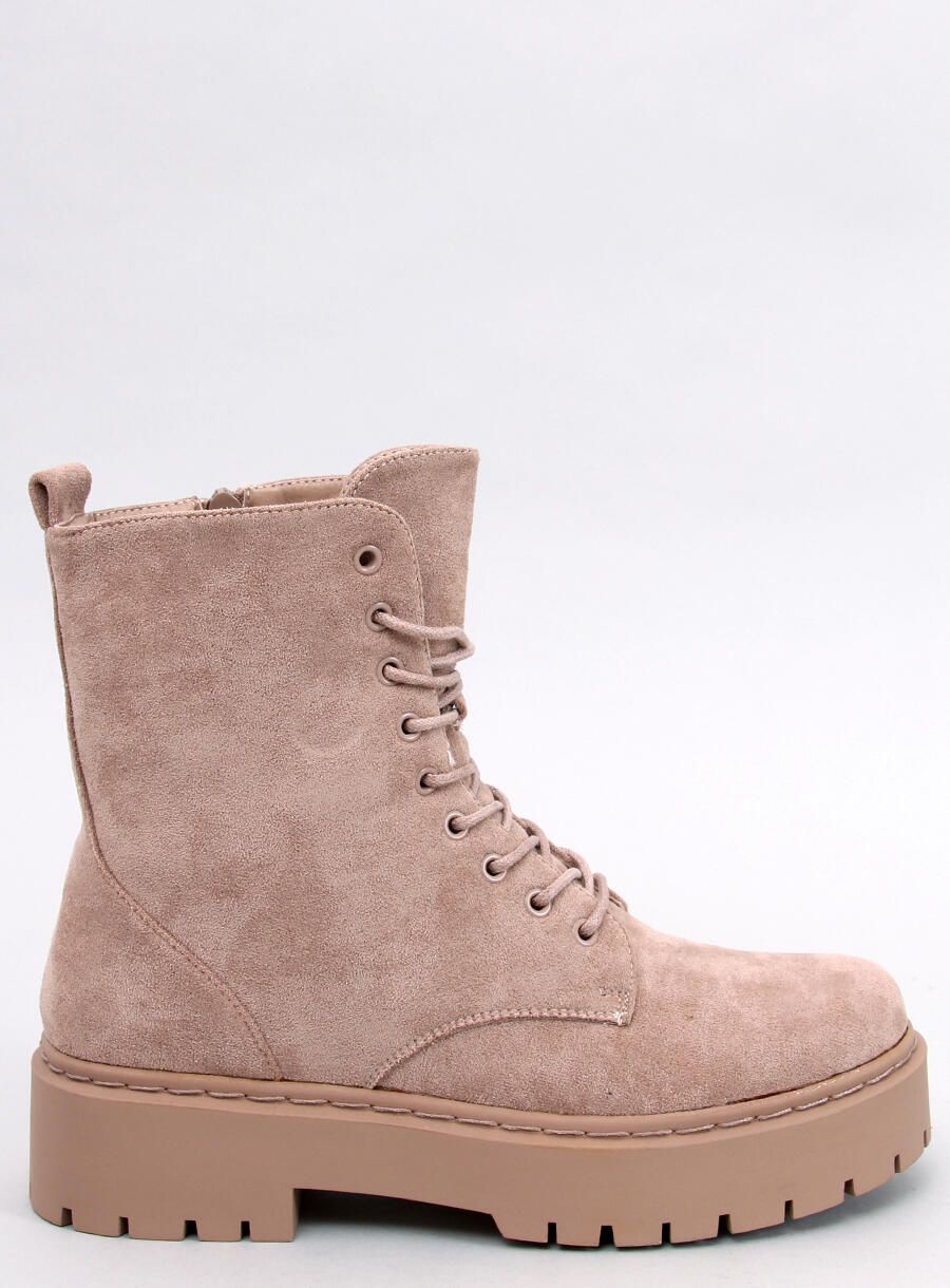 Dámské světle hnědé šněrovací boty