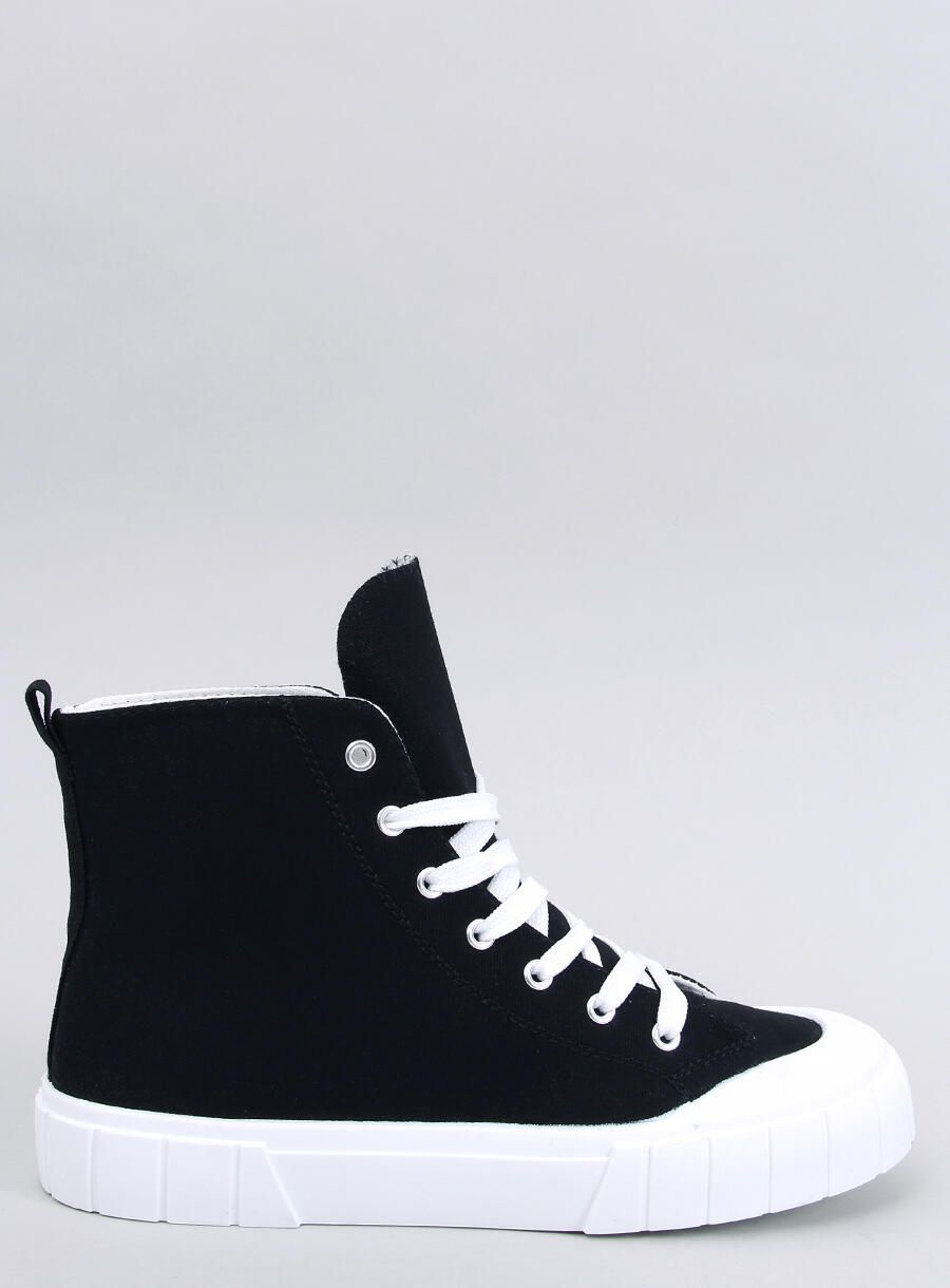 Plátěné kotníkové tenisky černé