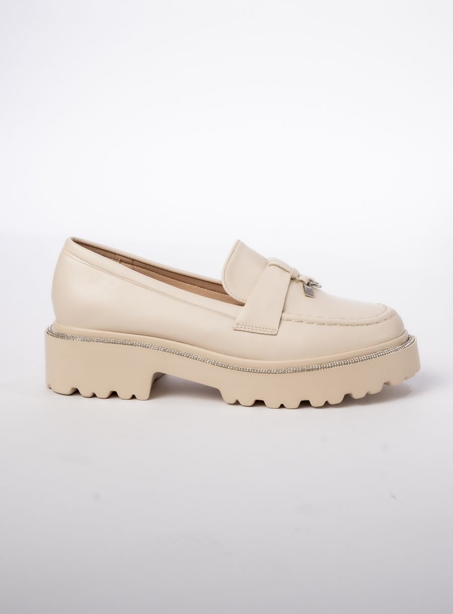 Béžové mokasíny ALEXA z ekokůže