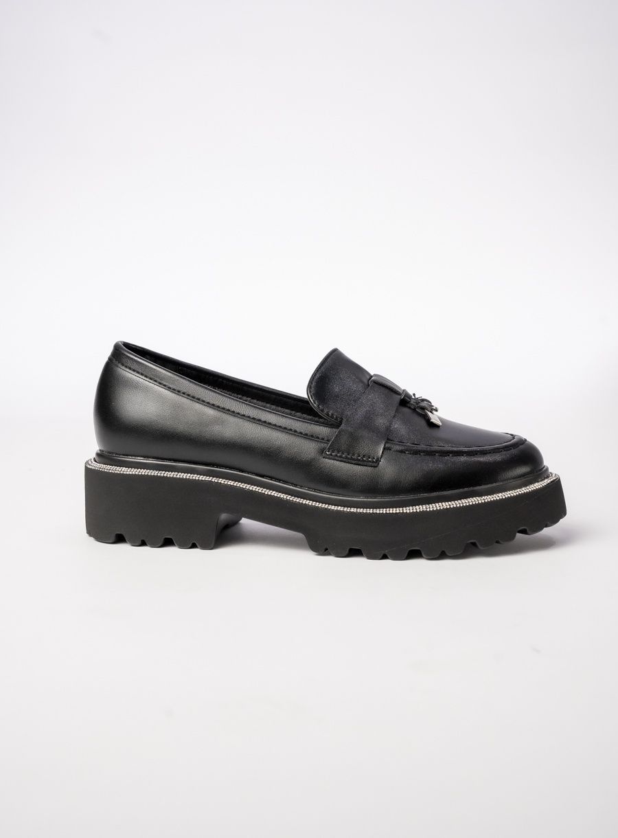 Černé mokasíny ALEXA z ekokůže