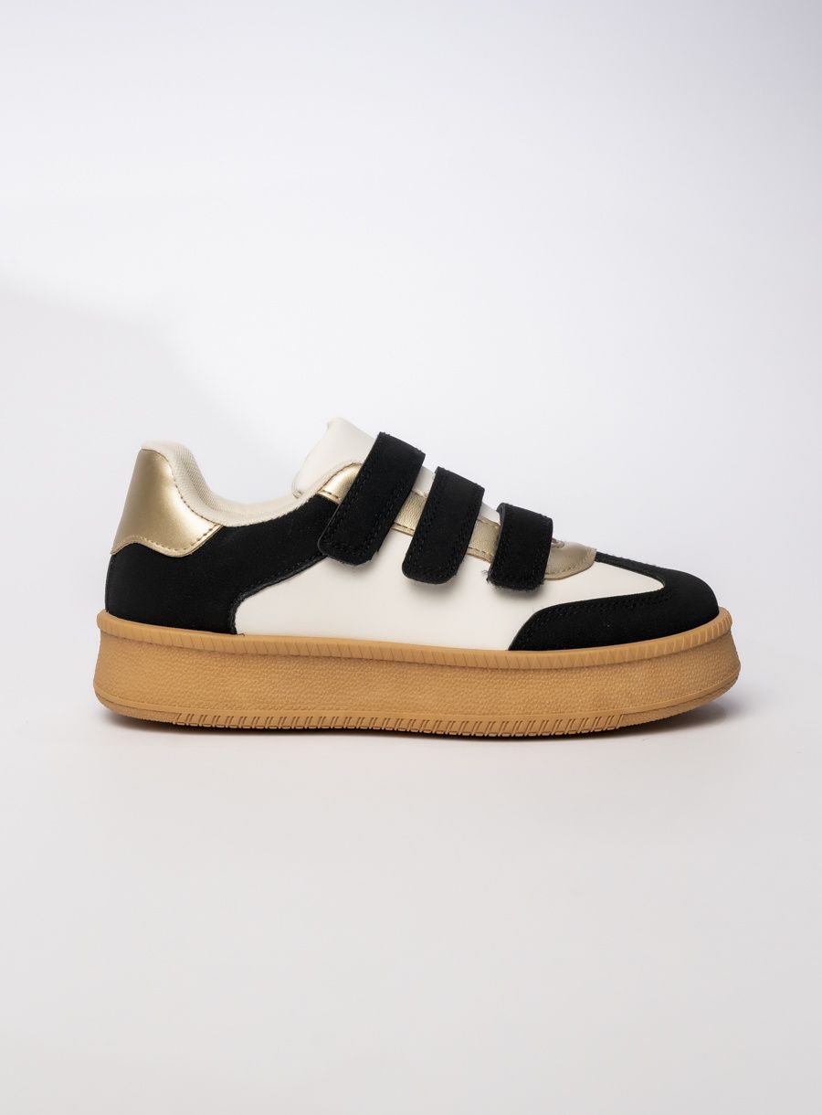 Dámské tenisky na suchý zip bílá/černá