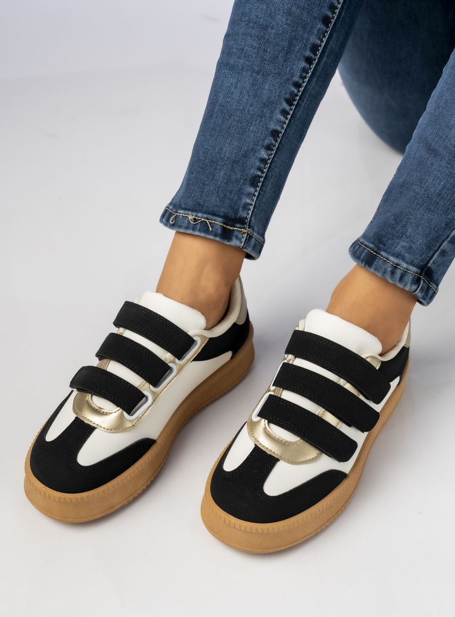 Dámské tenisky na suchý zip bílá/černá