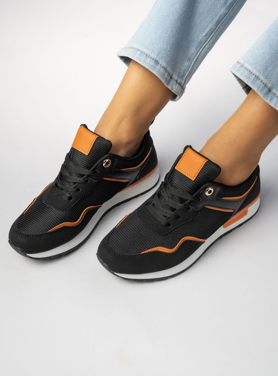 Sportovní tenisky LUCY černá/oranžová