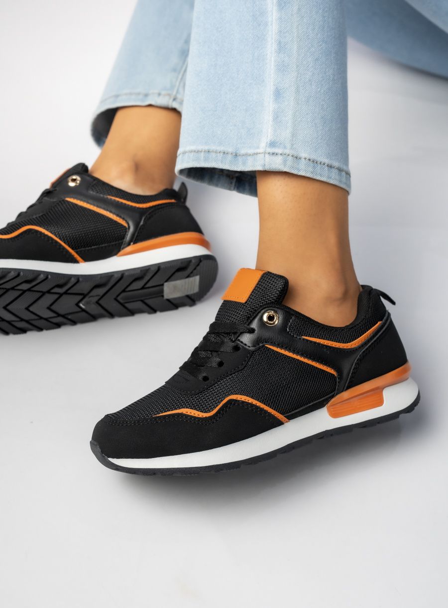 Sportovní tenisky LUCY černá/oranžová