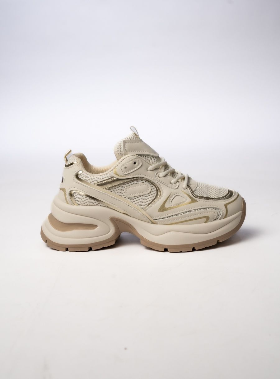 Dámské tenisky ve sportovním střihu ecru/béžová