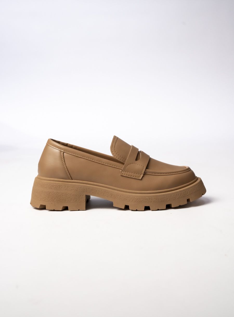 Béžové mokasíny z ekokůže ROMI