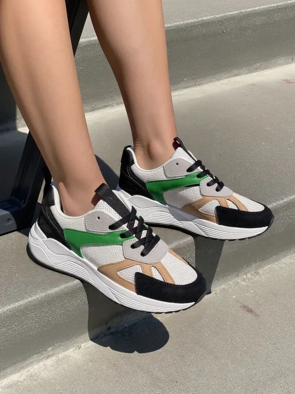 Dámské tenisky zelená/černá