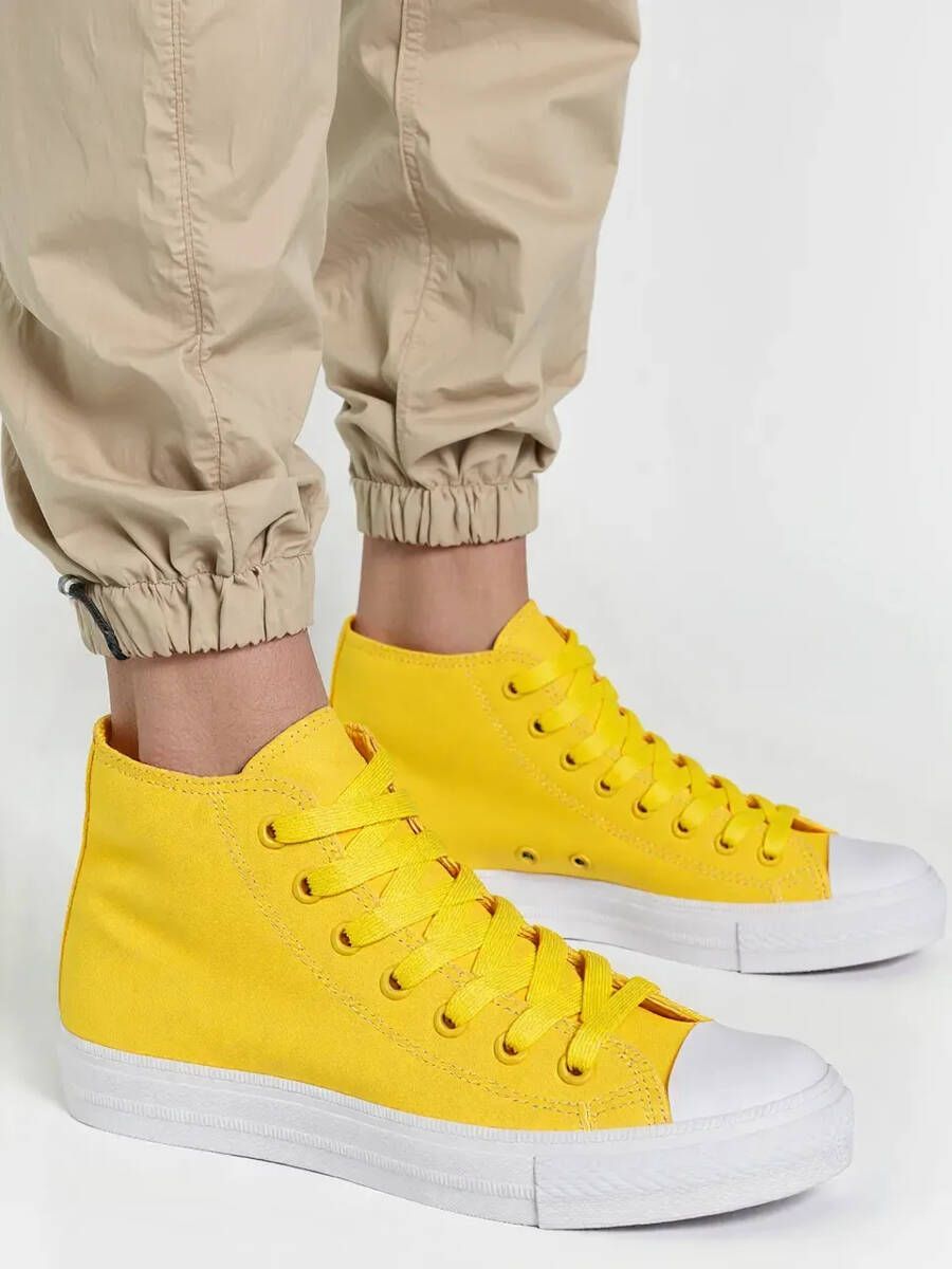 Dámské plátěné tenisky JUNO žluté