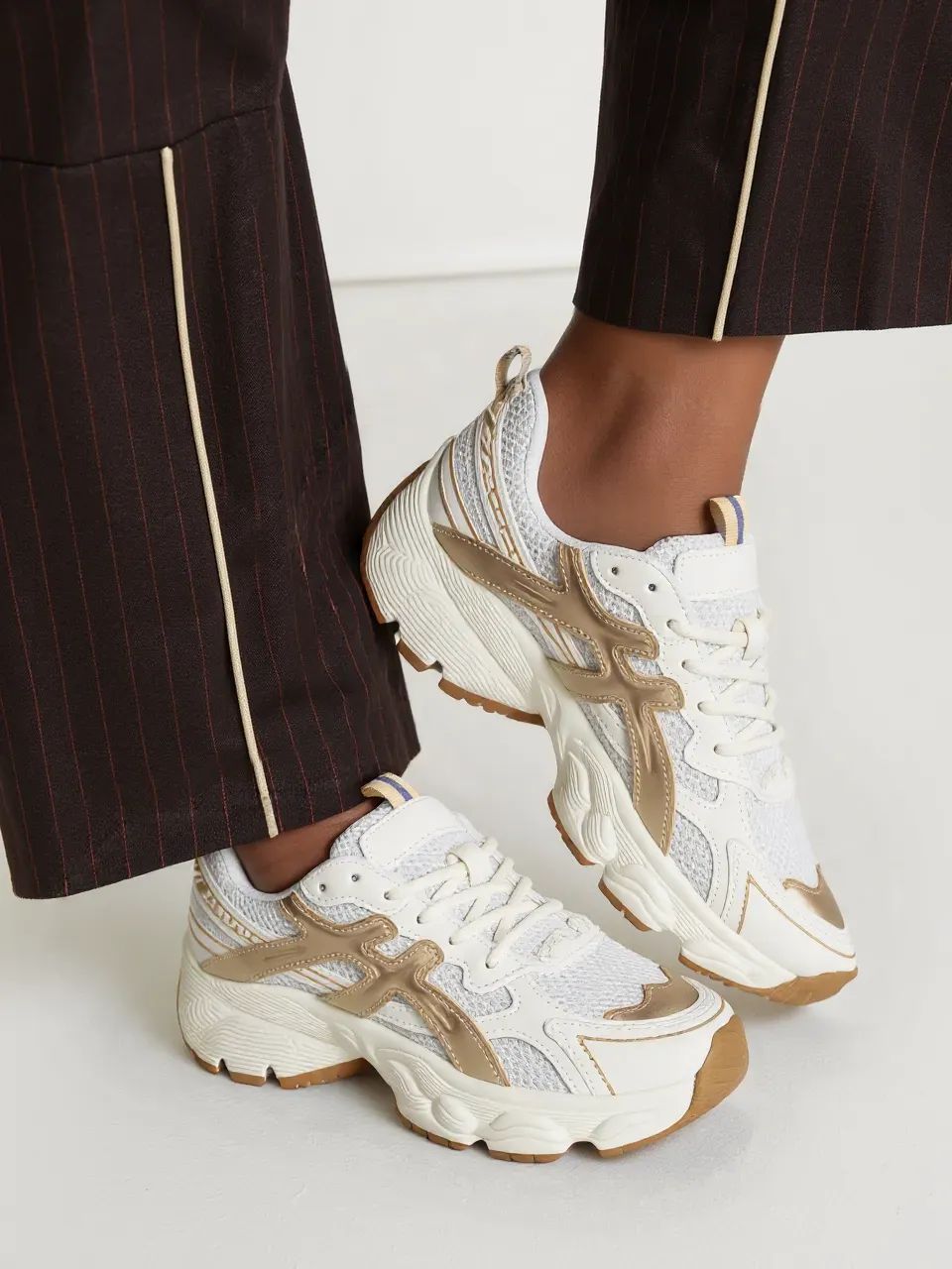 Béžovo-bílé tenisky SOLENE