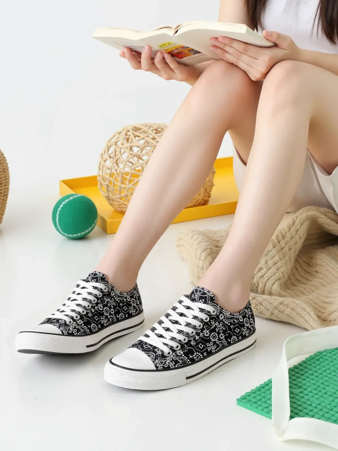 Dámské plátěné tenisky BALI černé