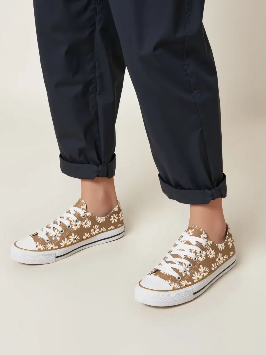 Hnědé plátěné tenisky DAISY