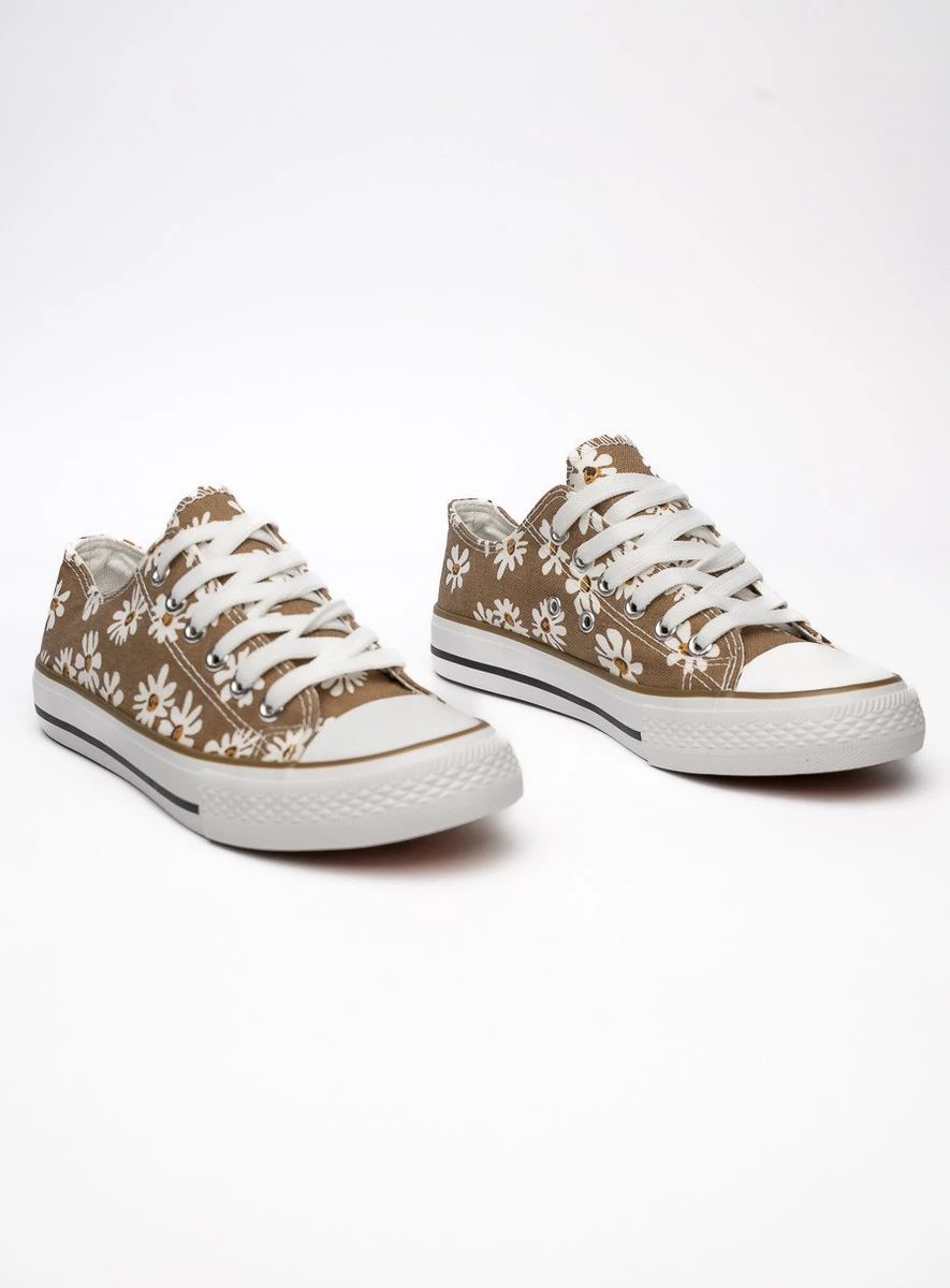 Hnědé plátěné tenisky DAISY