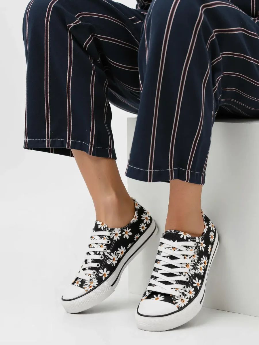 Černé plátěné tenisky DAISY