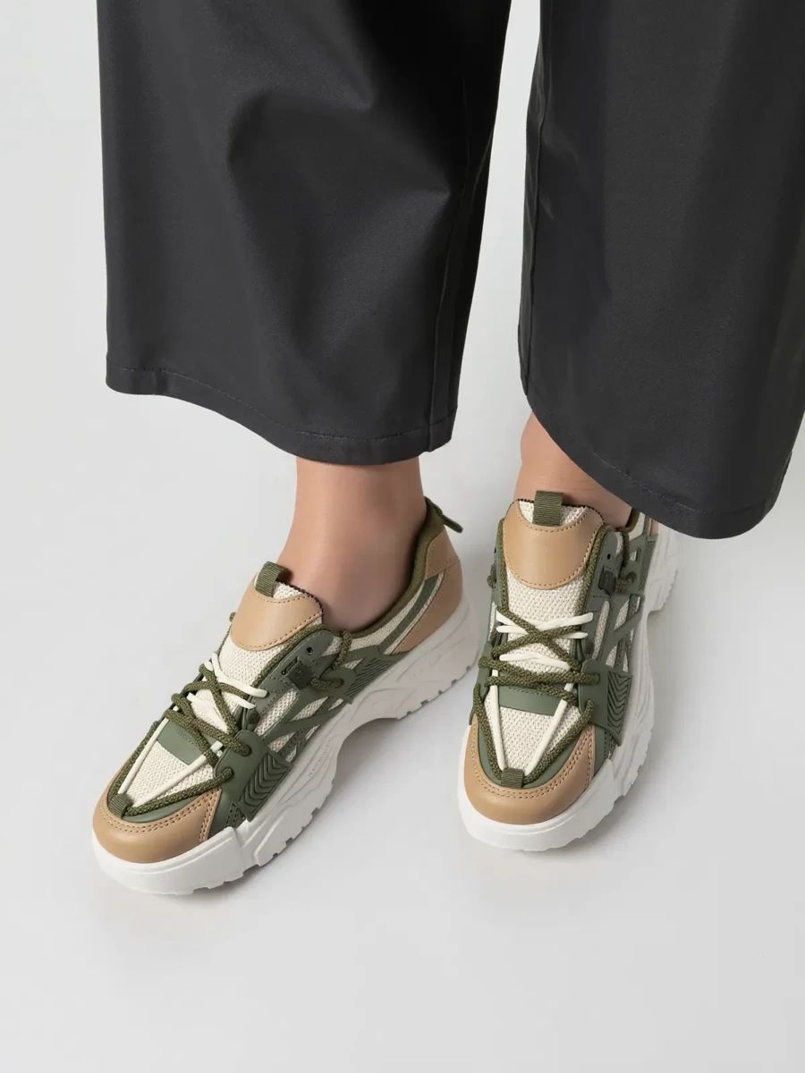 Zelené tenisky na hrubé podrážce LIVIA