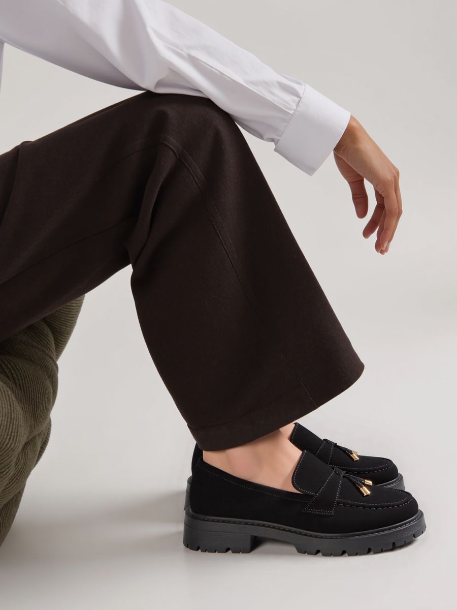 Černé mokasíny LANA