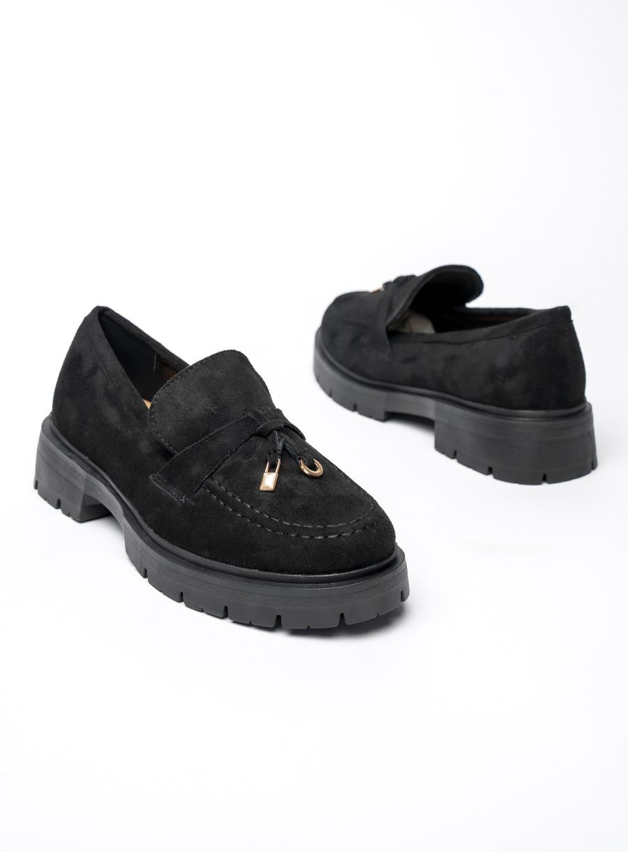 Černé mokasíny LANA