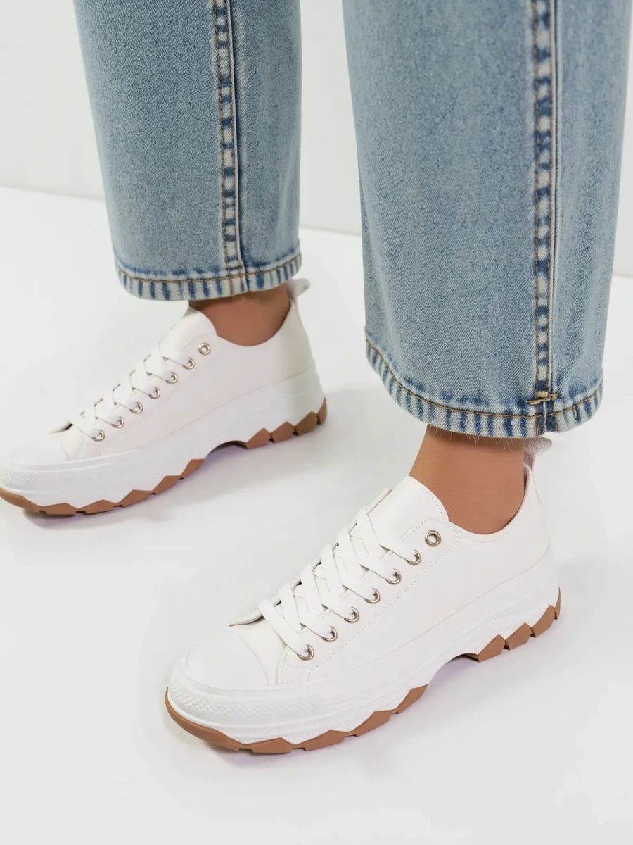 Bílé dámské plátěné tenisky SWEENEY