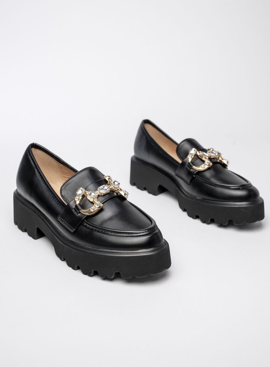 Černé dámské mokasíny CLASSIC