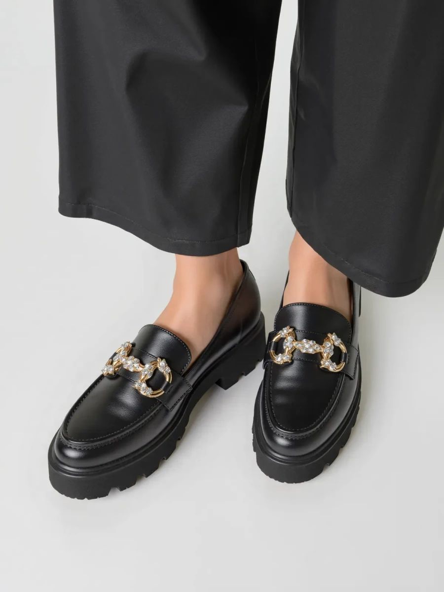 Černé dámské mokasíny CLASSIC