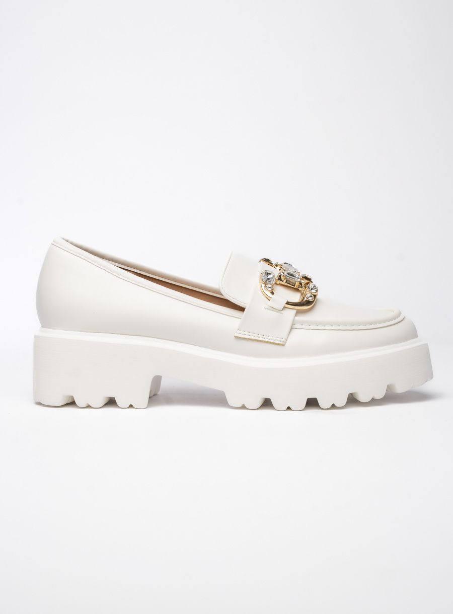 Bílé dámské mokasíny CLASSIC