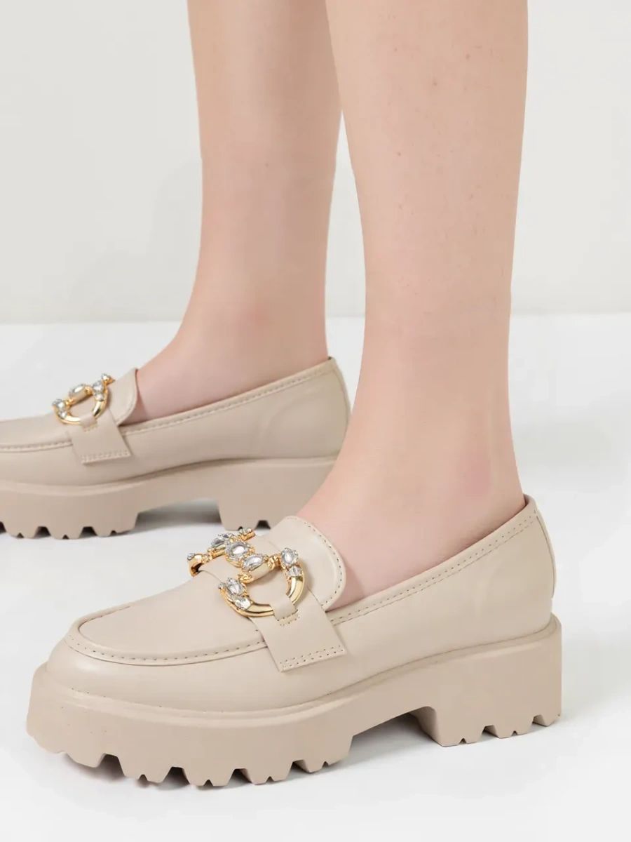 Béžové dámské mokasíny CLASSIC