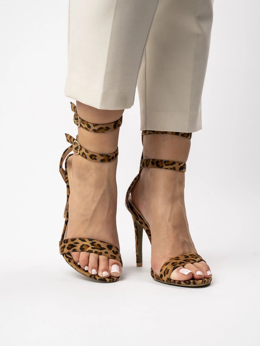 Elegantní dámské sandály s leopardím vzorem