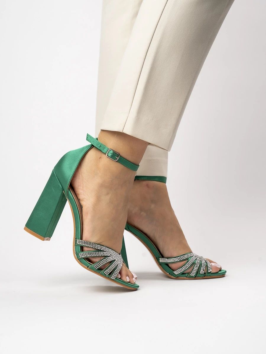 Zelené vysoké sandály AURA