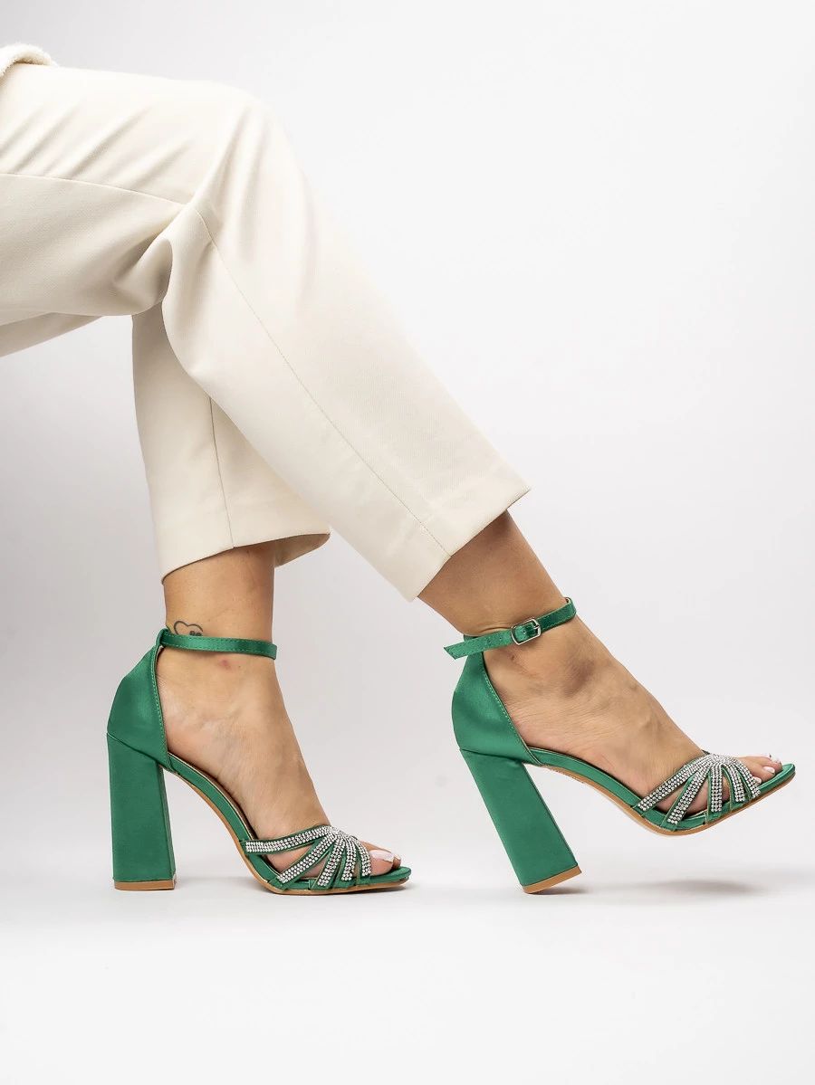 Zelené vysoké sandály AURA
