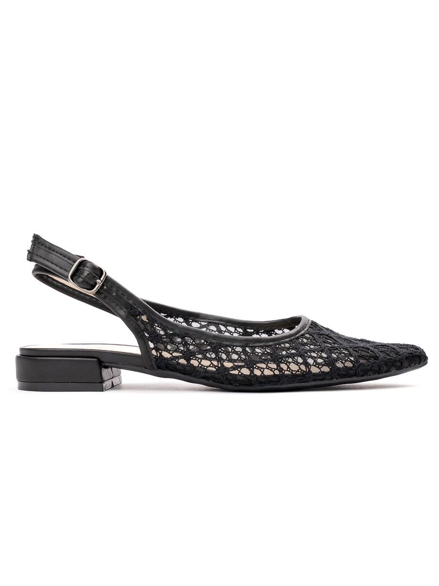 Nízké elegantní sandály černé