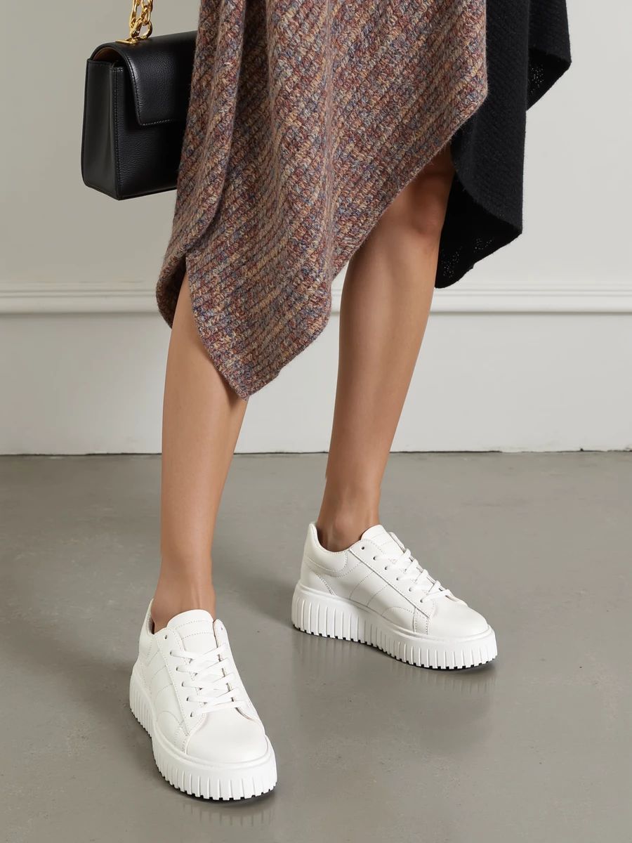 Bílé tenisky na vysoké platformě ROWEN