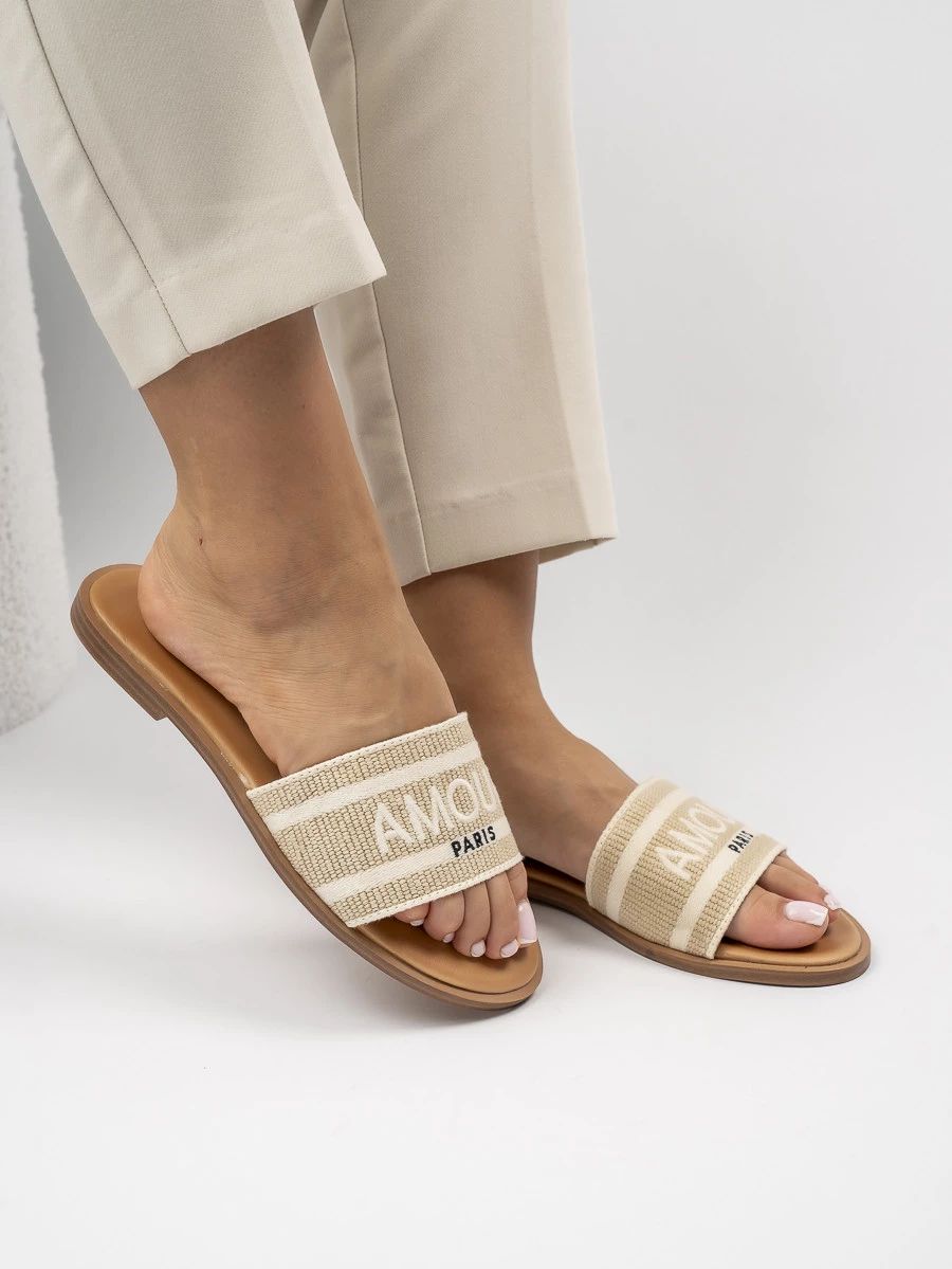 Dámské pantofle AMOUR béžové