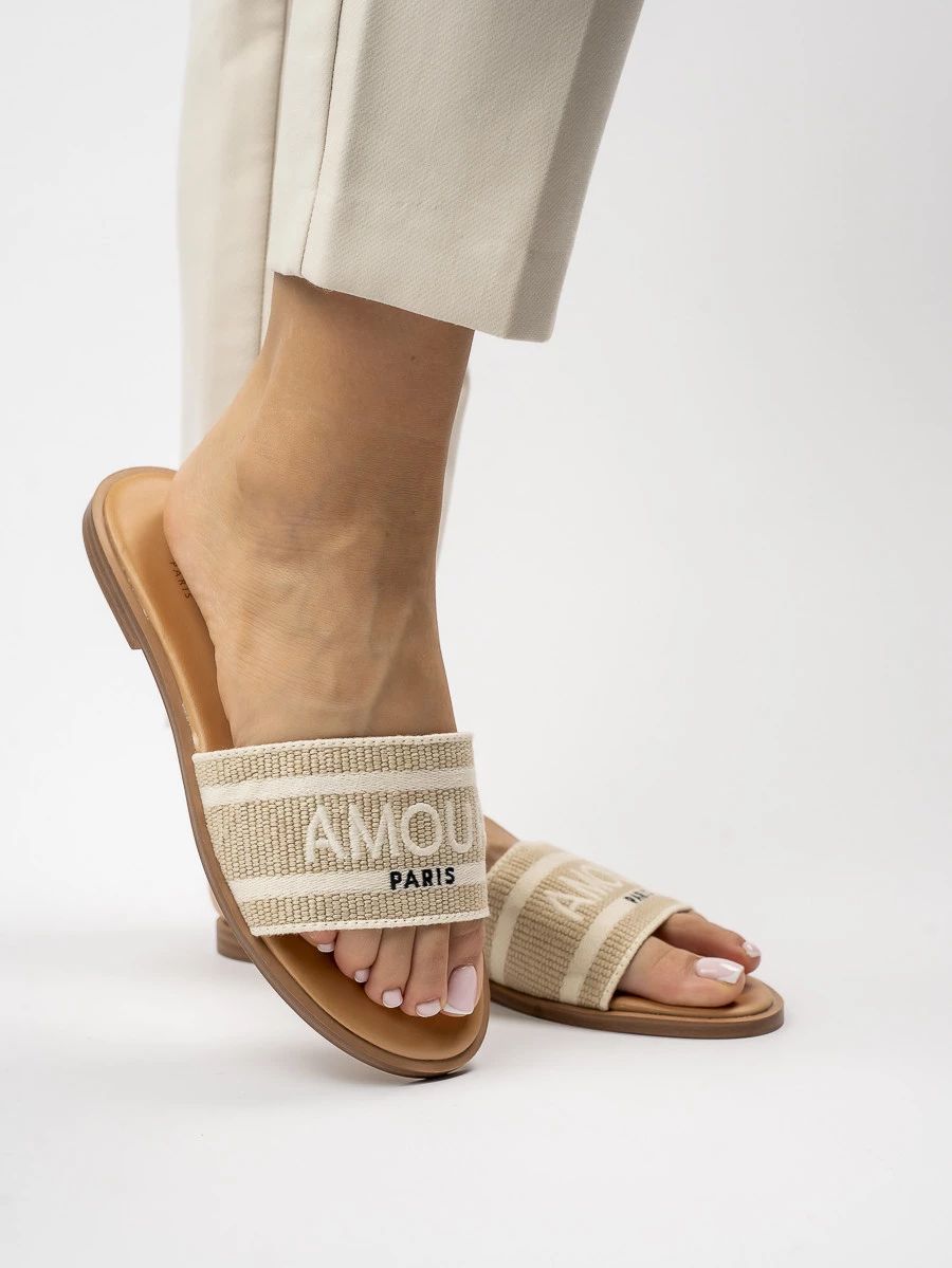 Dámské pantofle AMOUR béžové