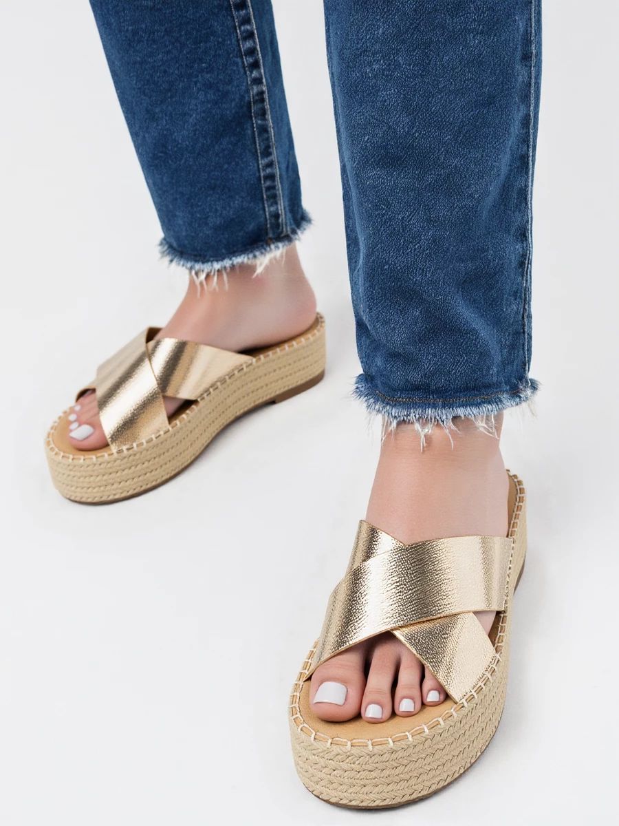 Pantofle SAFARI zlaté