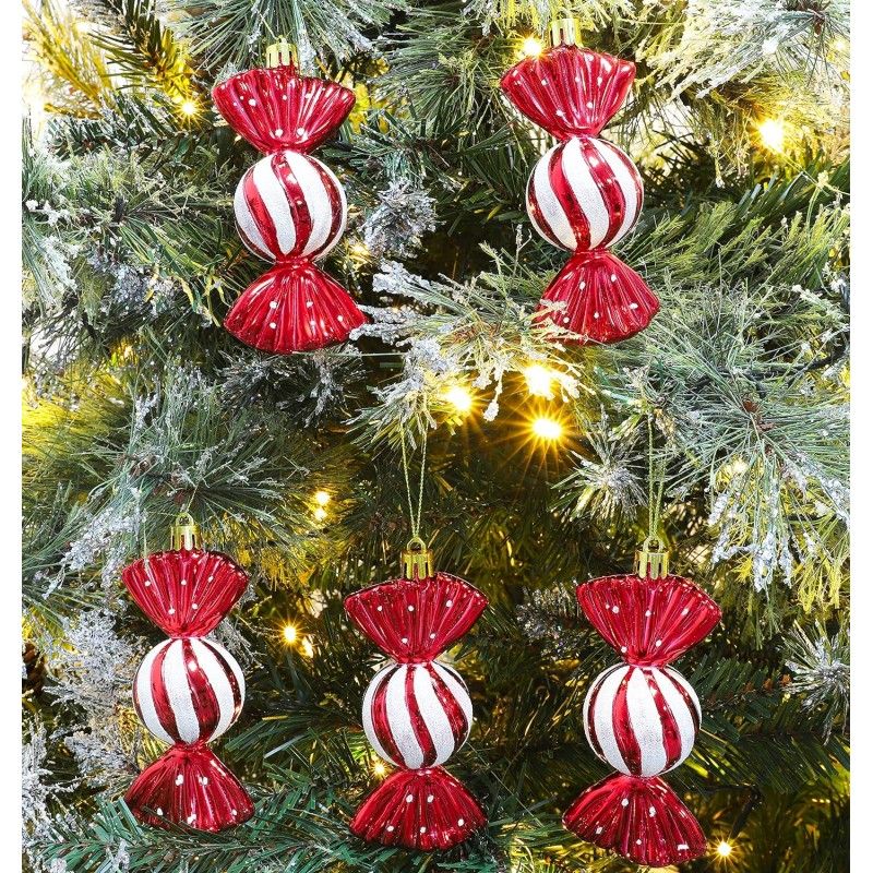 Vánoční ozdoby - bonbony 6 ks