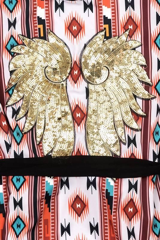 Dlouhé vzorované kimono