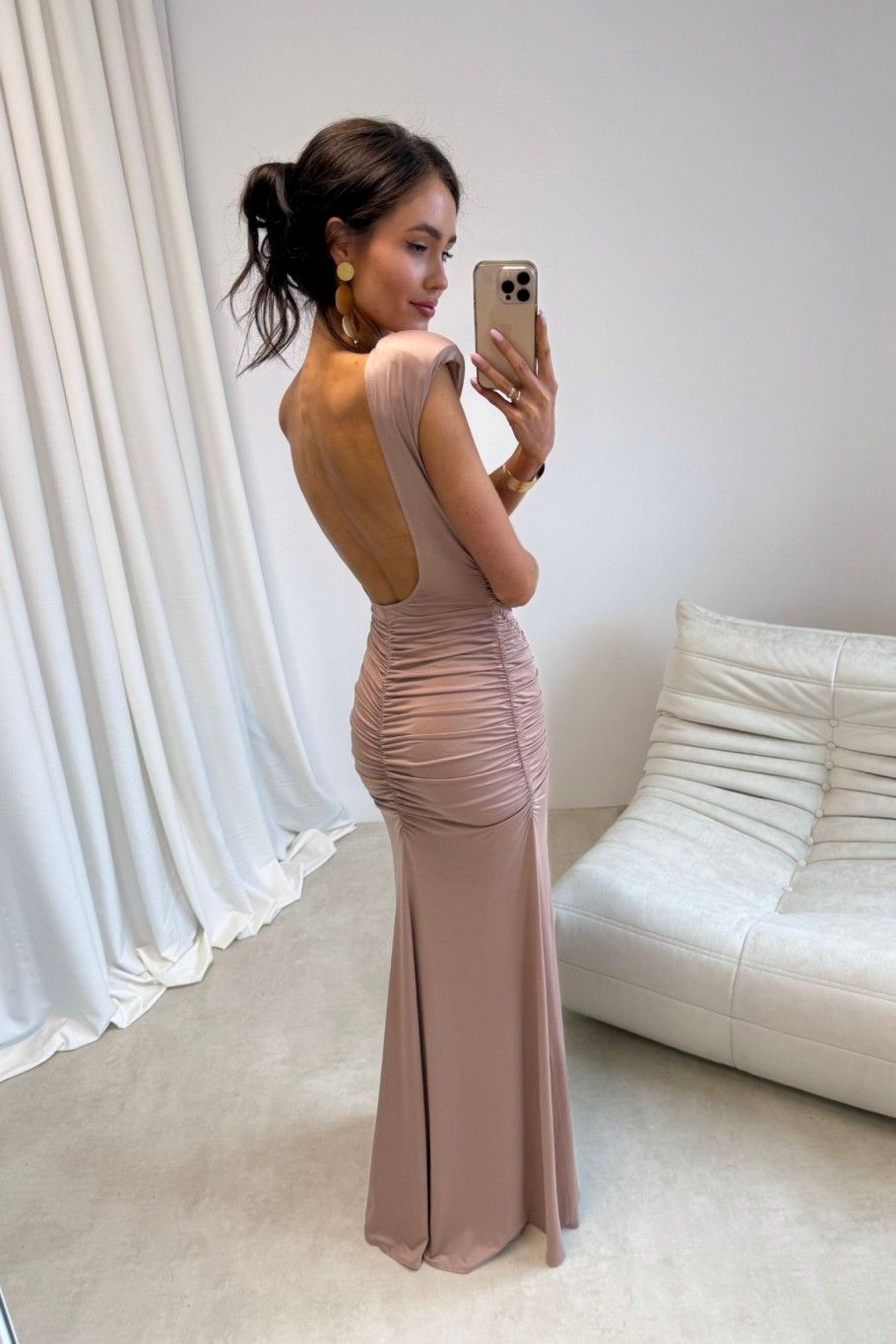 Maxi šaty v barvě moka Aurelia