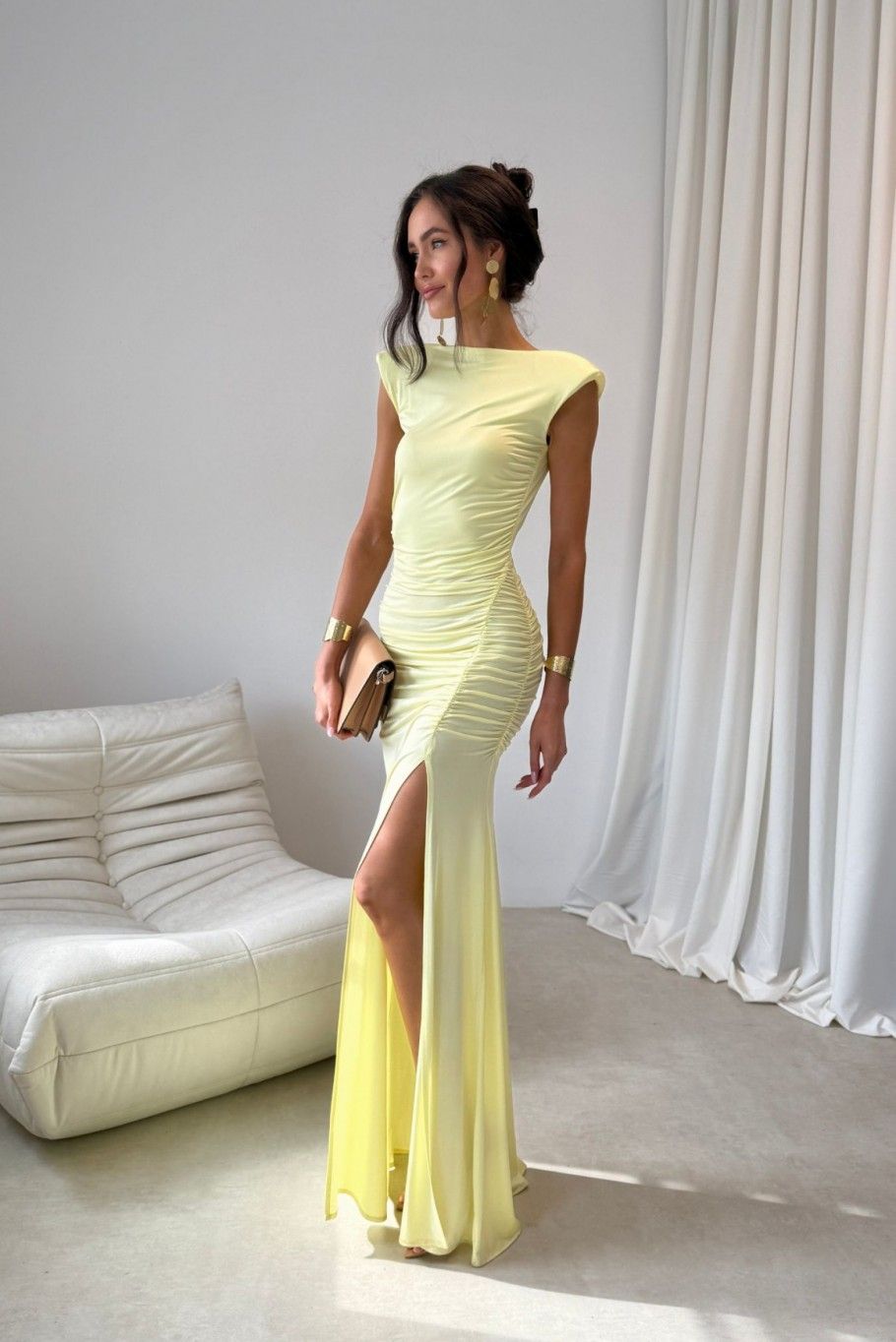 Maxi žluté šaty Aurelia