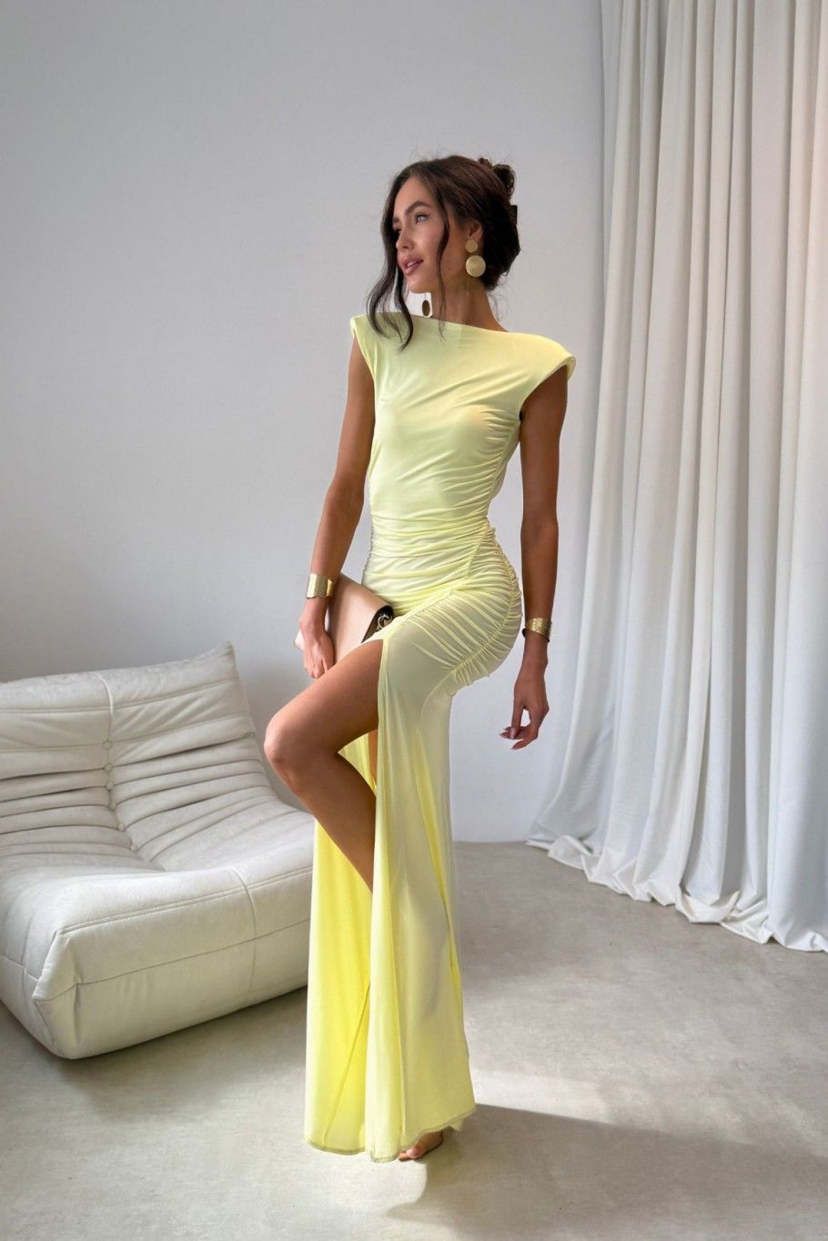 Maxi žluté šaty Aurelia