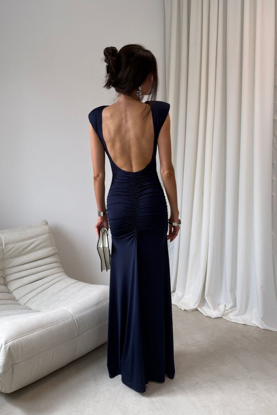 Maxi šaty Aurelia v tmavě modré barvě