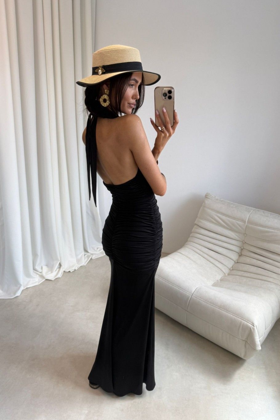 Černé maxi šaty Adeline