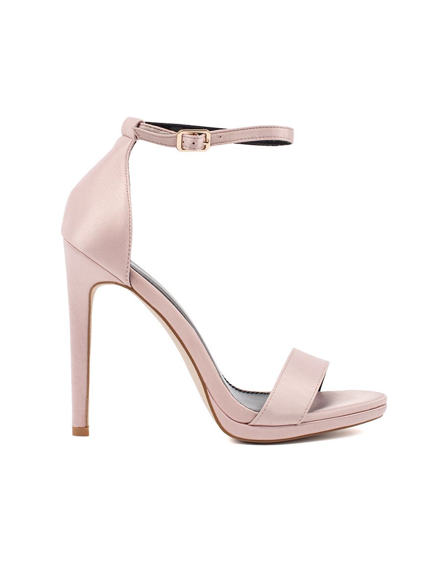 Béžové dámské sandály na jehlovém podpatku