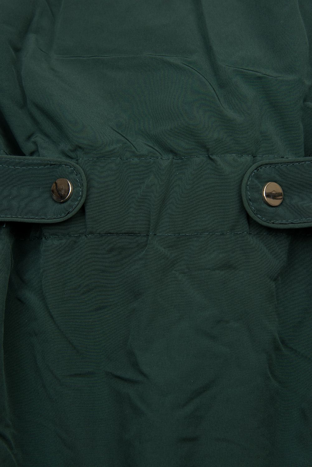 Tmavě zelená zimní parka s hnědým plyšem