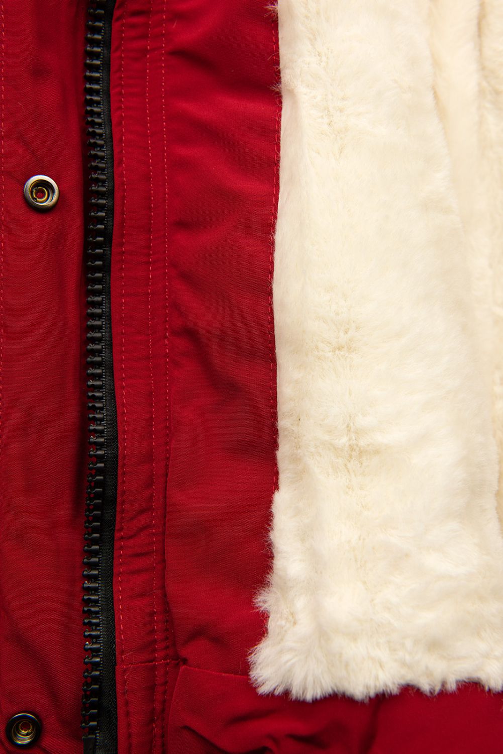 Parka na zimu červená/béžová