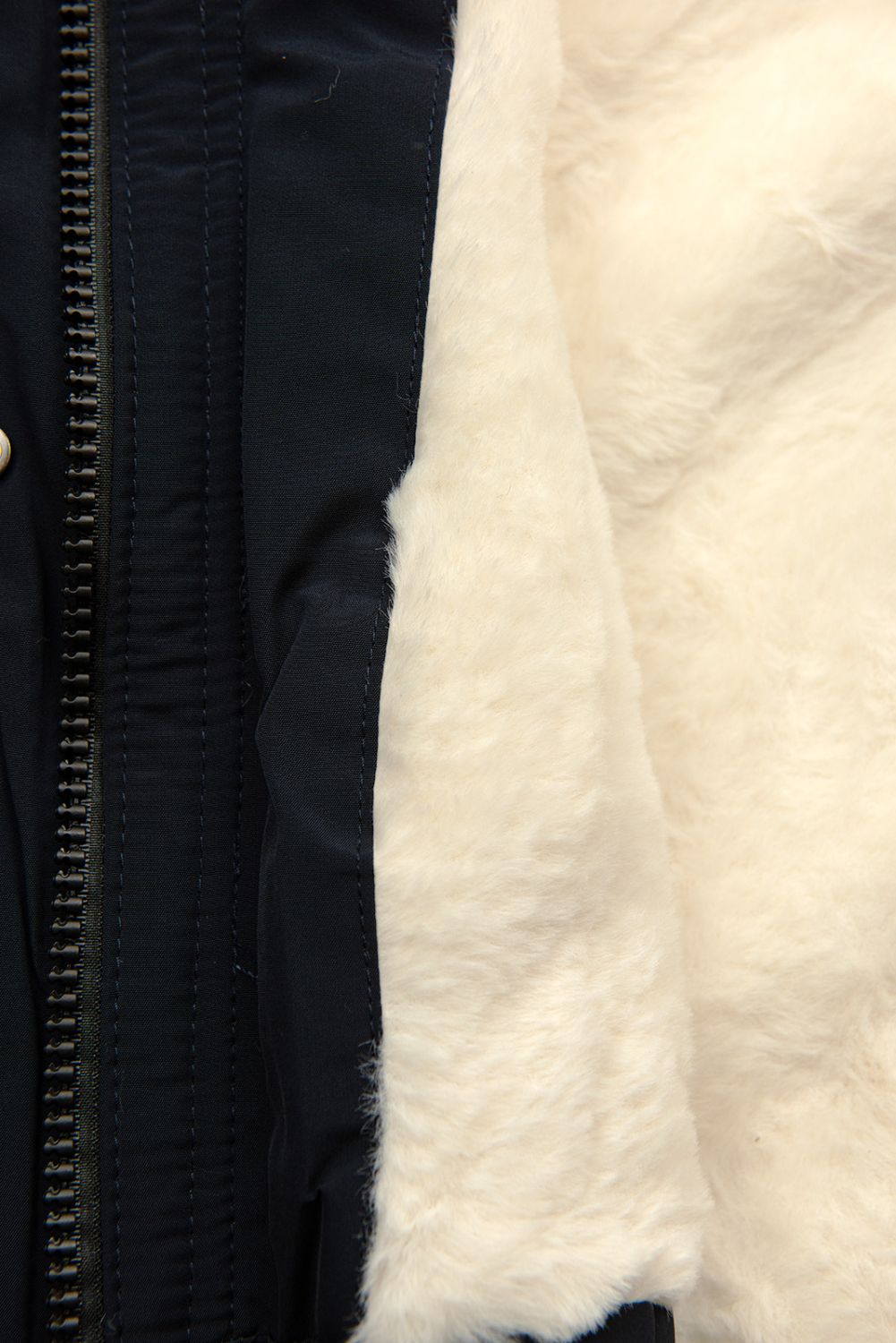 Parka na zimu tmavěmodrá/béžová