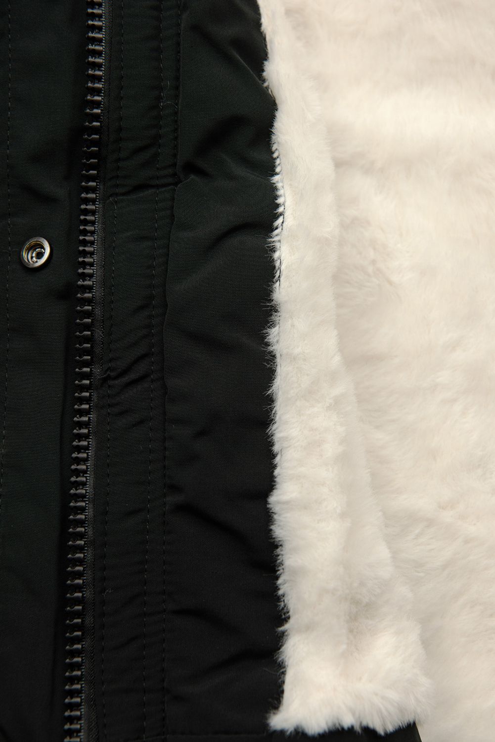 Parka na zimu šedočerná/béžová